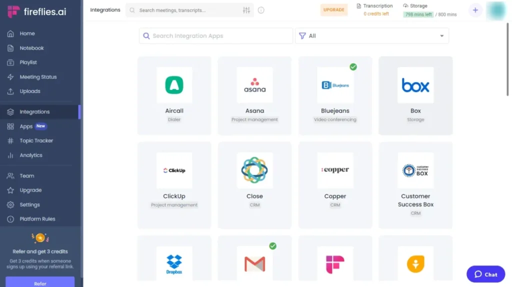 Fireflies. ai Integrations