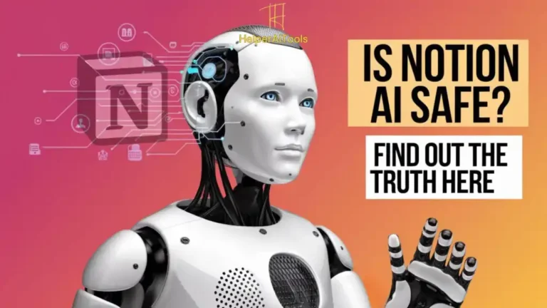 A humanoid robot with its hand raised, representing the question: Is Notion AI Safe?