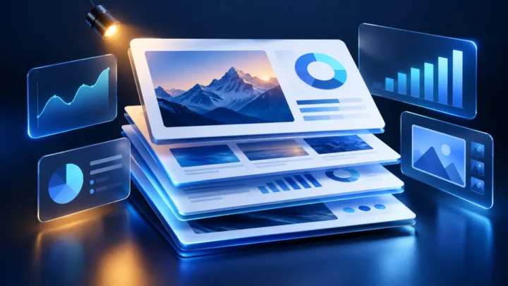 Original editorial illustration of an AI-assisted workflow; not a product screenshot